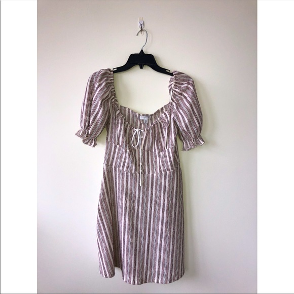 TOPSHOP WHITE STRIPE DRESS - Picture 4 of 7